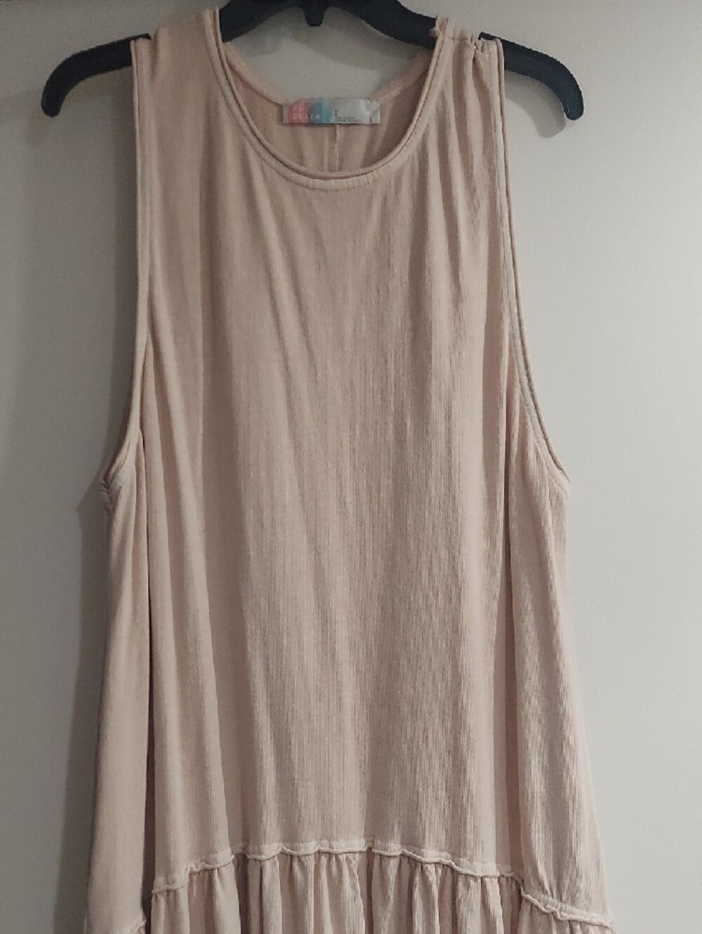 Free People Beige Sleeveless Tiered Maxi Dress - Picture 3 of 8